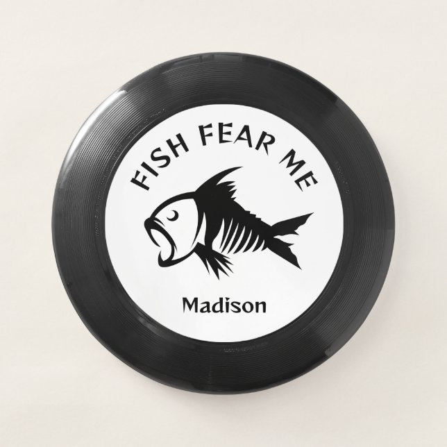 Custom Name & Text Fish Wham-O Frisbee (Front)