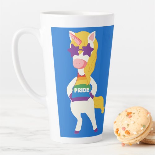 Custom Name  Text Gay Unicorn Latte Mug