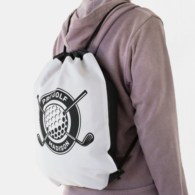Custom Name & Text Golf Drawstring Bag (Insitu)