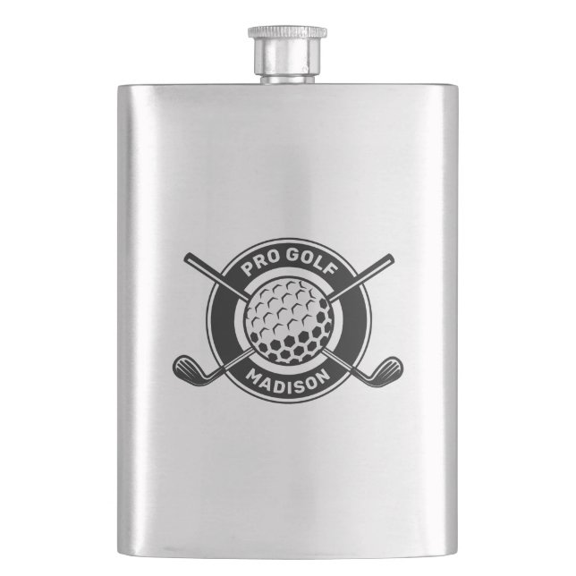 Custom Name & Text Golf Flask (Front)