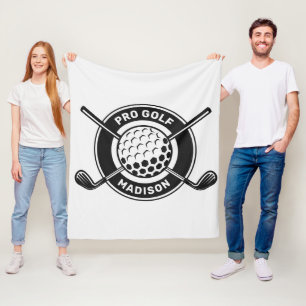 Custom Name & Text Golf Fleece Blanket