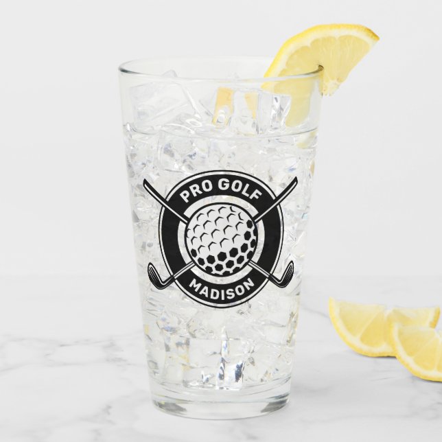 Custom Name & Text Golf Glass (Back Ice)
