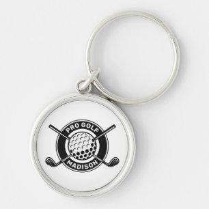 Custom Name & Text Golf Keychain