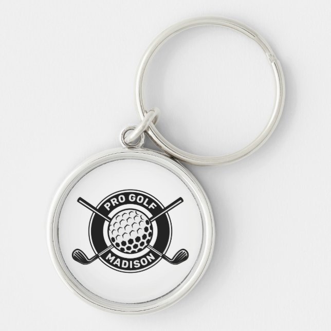 Custom Name & Text Golf Keychain (Front)
