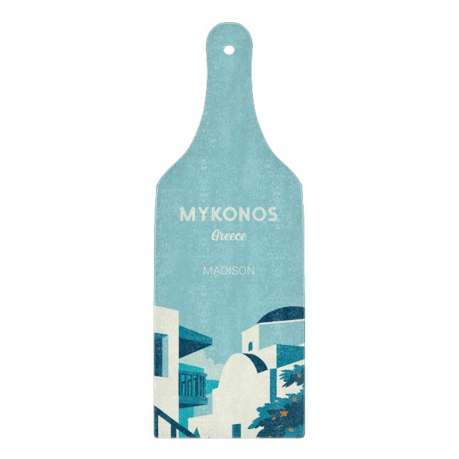 Custom Name & Text Greece Cutting Board (Front)