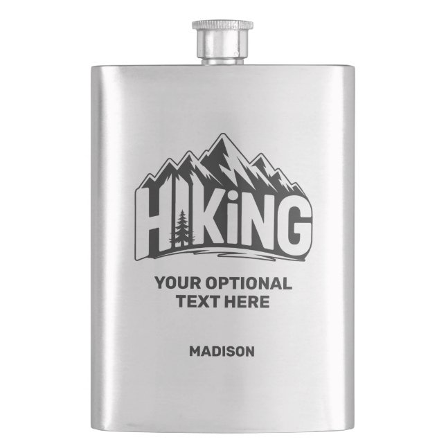 Custom Name & Text Hiking Flask (Front)