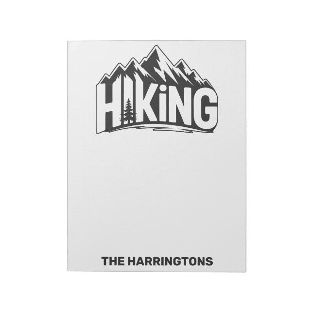 Custom Name & Text Hiking Notepad (Rotated)