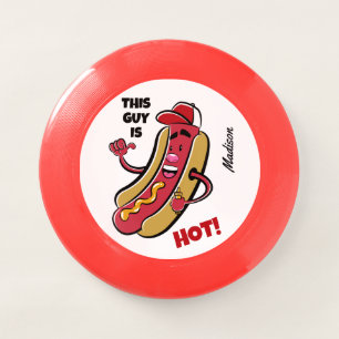 Custom Name & Text Hot Dog Wham-O Frisbee