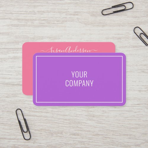 Custom Name Text Info Business Cards _ Your Colors
