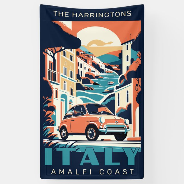 Custom Name & Text Italy Banner (Vertical)