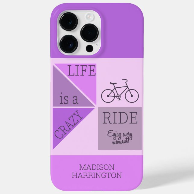 Custom Name / Text Life is a Crazy Ride Case-Mate iPhone Case (Back)