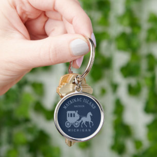 Custom Name & Text Mackinac Island Keychain