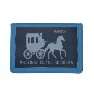 Custom Name & Text Mackinac Island Tri-fold Wallet