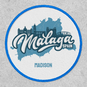 Custom Name / Text Malaga Spain Patch