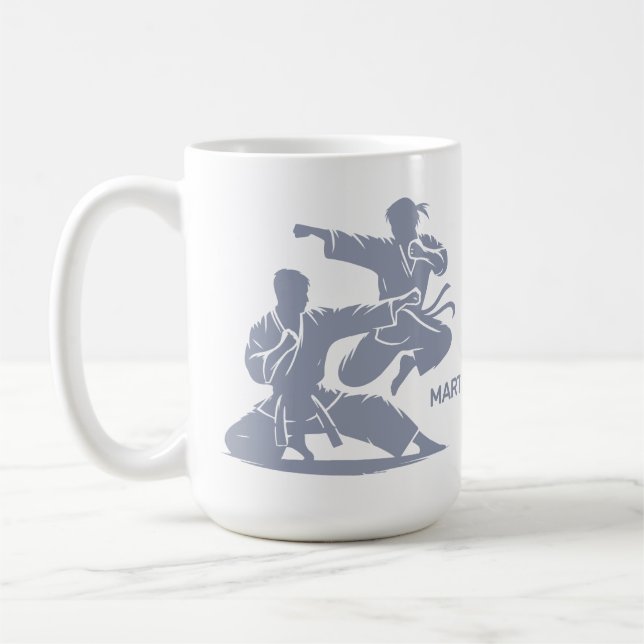 Custom Name & Text Martial Arts Coffee Mug (Left)