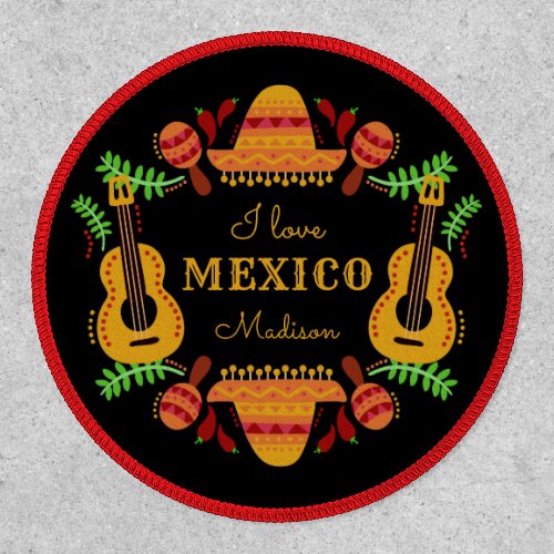 Custom name  text Mexico Patch