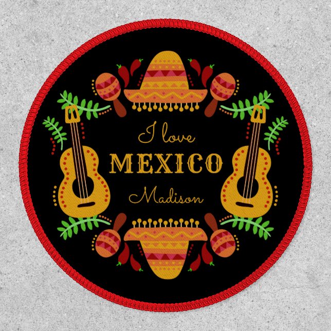 Custom name / text Mexico Patch (Front)