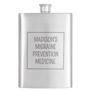 Custom Name / Text Migraine Prevention Flask