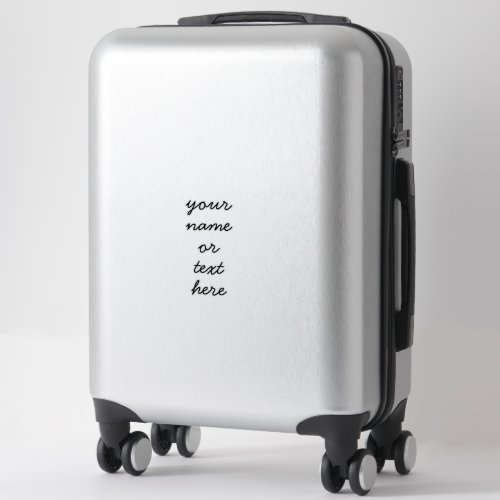 Custom Name Text Minimal Script Luggage Sticker