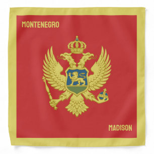 Custom Name & Text Montenegro Bandana