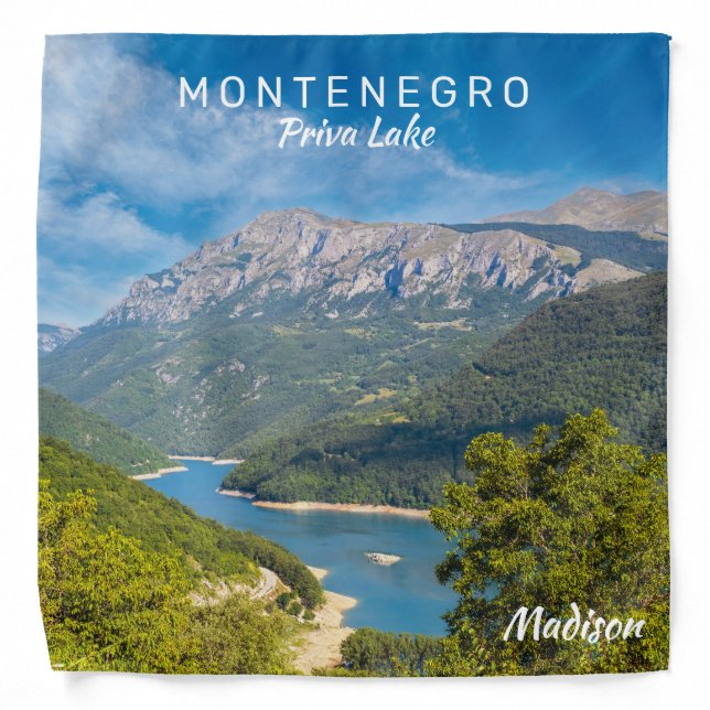 Custom Name & Text Montenegro Bandana (Front)