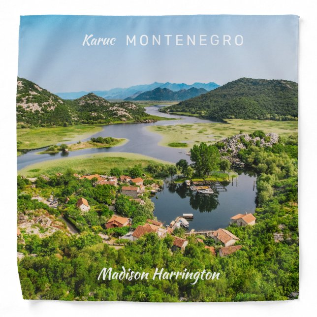 Custom Name & Text Montenegro Bandana (Front)