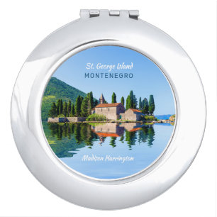Custom Name & Text Montenegro Compact Mirror