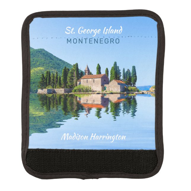 Custom Name & Text Montenegro Luggage Handle Wrap (Front)