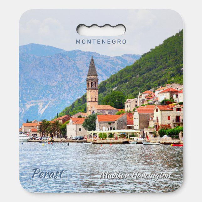 Custom Name & Text Montenegro Seat Cushion (Front Vertical)
