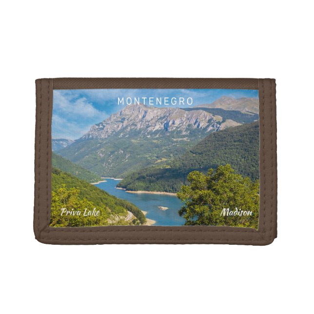 Custom Name & Text Montenegro Trifold Wallet (Front)