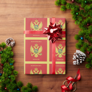 Custom Name & Text Montenegro Wrapping Paper