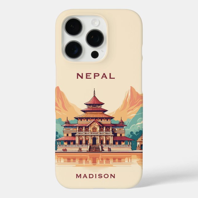 Custom Name & Text Nepal Case-Mate iPhone Case (Back)