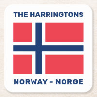 Custom Name & Text Norwegian Flag