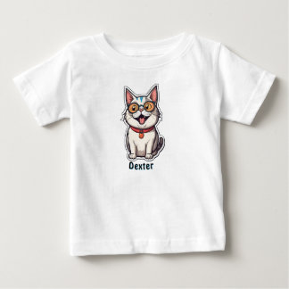 Custom Name Text Personalized Cat Sticker T-Shirt