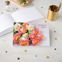 Custom Name & Text Pink & White Roses