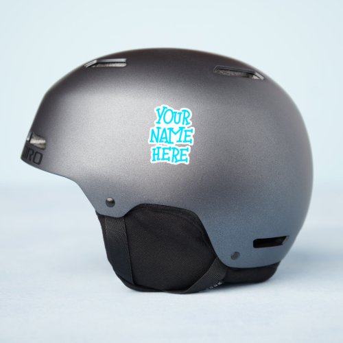 Custom Name Text Playful Helmet Stickers