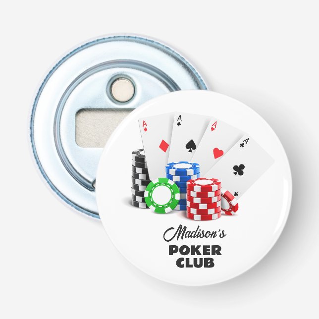 Custom Name & Text Poker / Casino Bottle Opener (Front)