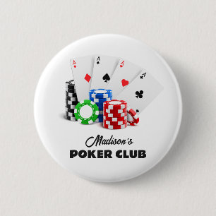 Custom Name & Text Poker / Casino Button