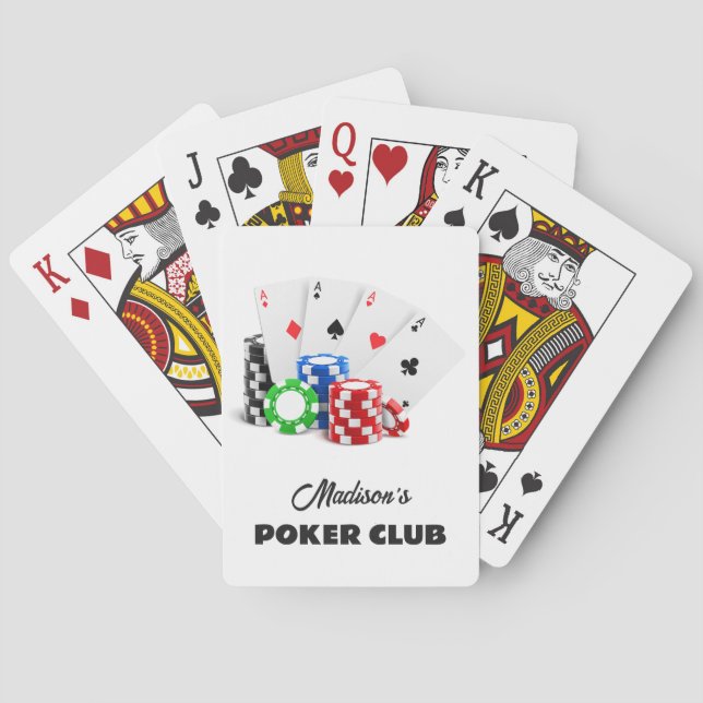 Custom Name & Text Poker / Casino Poker Cards (Back)