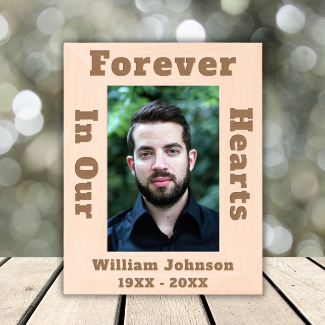 Custom Name Text Remembrance Forever In Our Hearts Engraved Frames (Creator Uploaded)