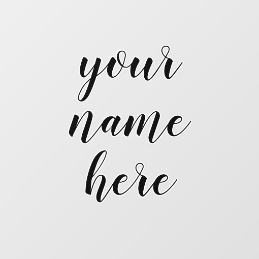 Custom Name Text Script Elegant Home Decor Wall Decal Zazzle