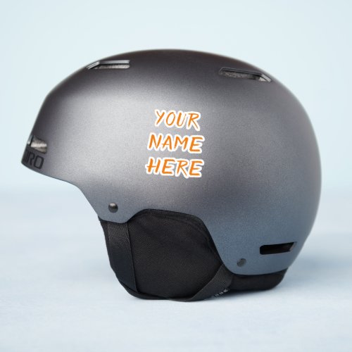 Custom Name Text Script Unisex Helmet Stickers