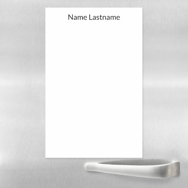 Custom name, text simple message magnetic dry erase sheet (In Situ)