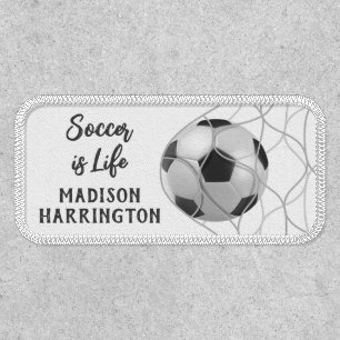 Custom name & text Soccer Goal Patch