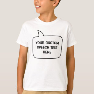 Custom Name & Text Speech Bubble T-Shirt