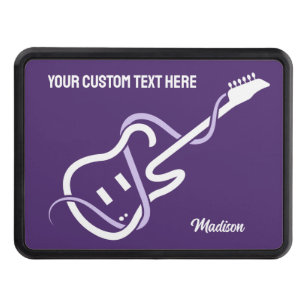 Custom Name & Text Stylized Guitar Hitch Cover