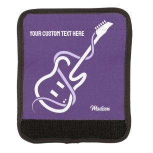 Custom Name & Text Stylized Guitar Luggage Handle Wrap