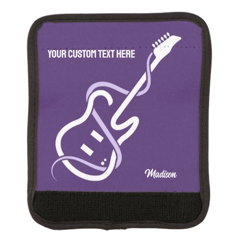 Custom Name  Text Stylized Guitar Luggage Handle Wrap