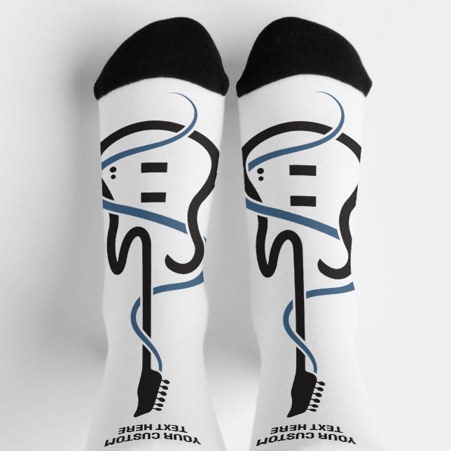 Custom Name & Text Stylized Guitar Socks (Top)