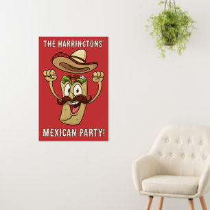 Custom Name & Text Taco Party Foam Board
